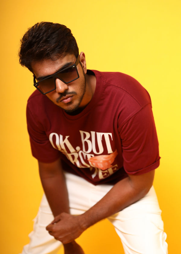 Plain Oversized - Maroon